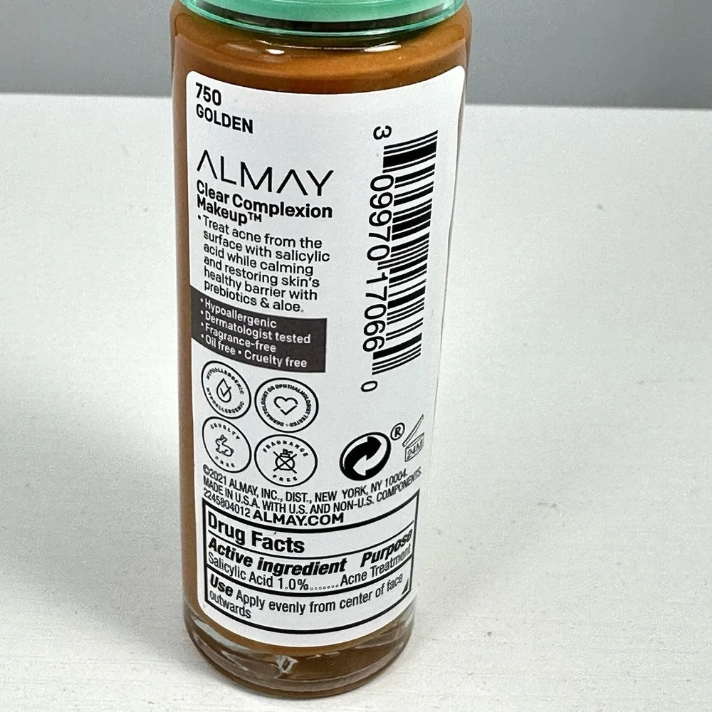 Almay Clear Complexion Makeup Salicylic‎ Acid Probiotics & Aloe #750 Golden